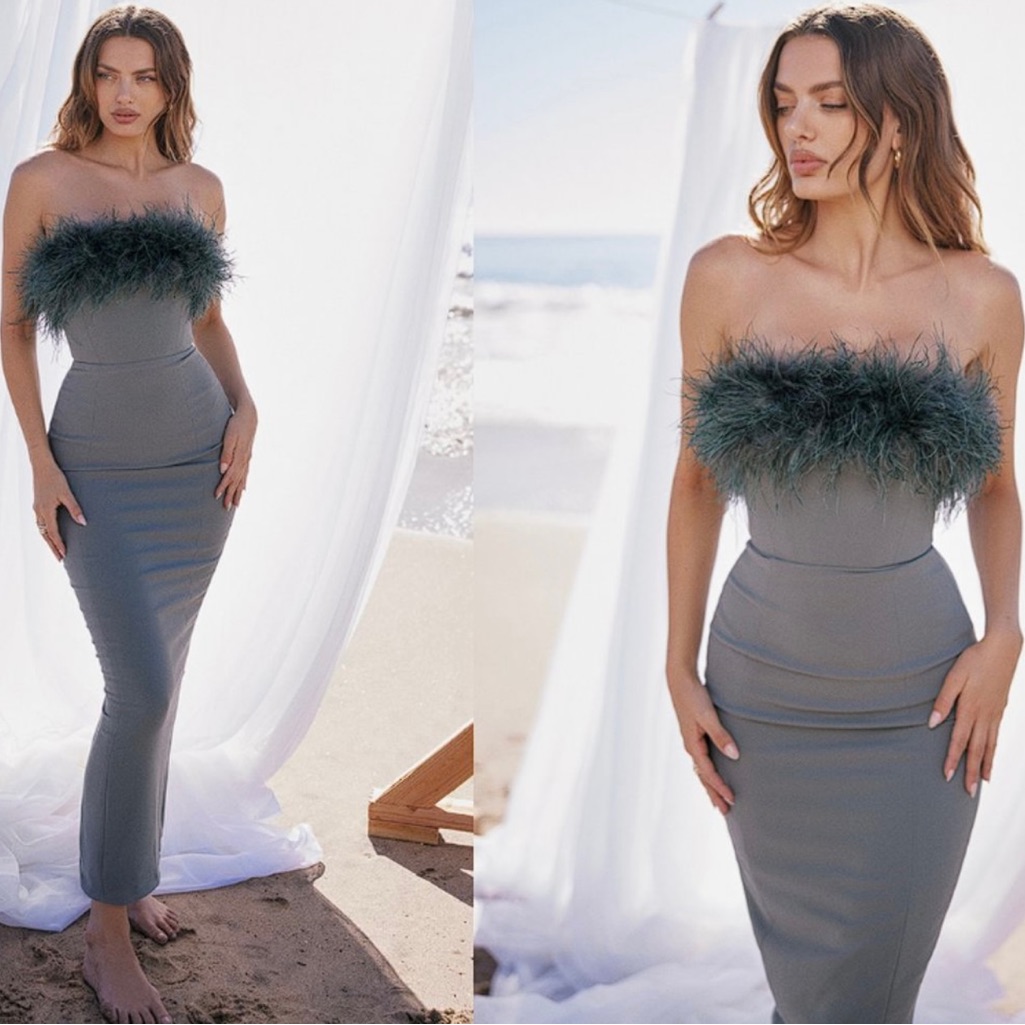 House Of Cb Juliene Eucalyptus Maxi Dress